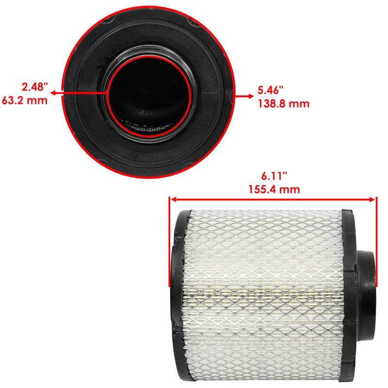 Caltric Air Filter Compatible with Polaris Ranger 570 Efi 2014 2015 2016 2017 2018 2019 2020 2021-2026 7082037 2521372 - Image 2